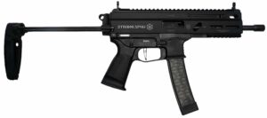 Grand Power 850003223131 SP9A1 Stribog 9mm Luger 30+1 8" Black Threaded Barrel, M-LOK Handguard, Black Aluminum Picatinny Rail Receiver, Black PDW Tailhook Brace, Black Polymer Grip, Thread Protector