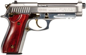 Taurus 1-920159GLD-HW1 92  Full Size Frame 9mm Luger 17+1 5" Matte Stainless Steel Barrel, Serrated Stainless Steel Slide, Natural Anodized Aluminum Frame w/Beavertail & Picatinny Rail, Rosewood Grip