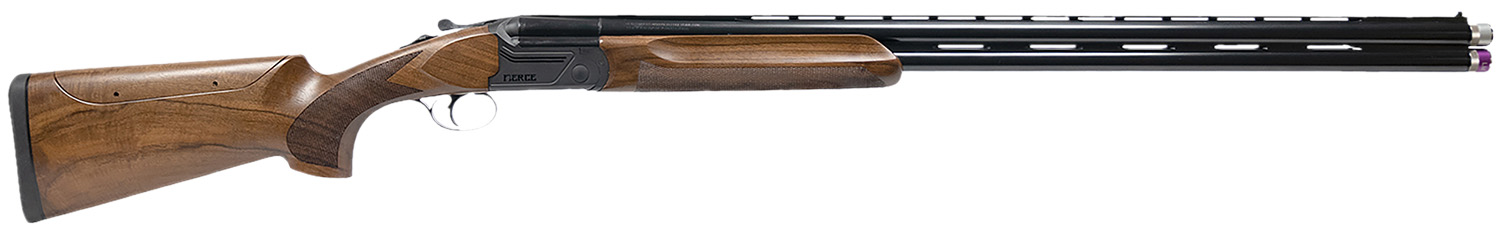 Fierce Firearms FA1232AC Alpha Full Size 12 Gauge Break Open 2rd 32" Black Satin Cerakote Over/Under Vent Rib Barrel, Black Cerakote Steel Receiver, Adj Comb Oiled Turkish Walnut Stock, Right Hand