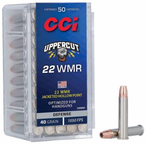 CCI 22WMRUP Uppercut  22WMR 40gr Jacketed Hollow Point 50 Per Box/40 Case