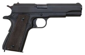 Standard Mfg  1911 Government Full Size Frame 45 ACP 7+1 5" Black Steel Barrel, Black Parkerized Steel Serrated Slide, Black Parkerized Steel Frame w/Beavertail, Textured Grip