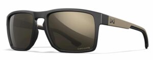 Wiley X AC6FND04 Founder  Tungsten Mirror Lens Polycarbonate Matte Black w/ Tan Frame Frame