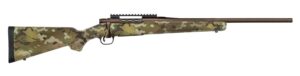 Mossberg 28284 Patriot  Compact 7mm PRC 3+1 20" Patriot Brown Cerakote Threaded Bull Barrel, Patriot Brown Cerakote Steel Receiver w/Picatinny Rail, MultiCam Fixed Synthetic Stock