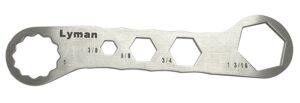 Lyman 7631250 Brass Smith Die Wrench Silver Stainless Steel