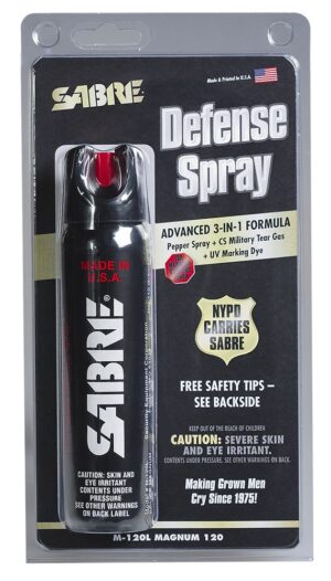 Sabre M120L Magnum Self Defense Police Magnum Pepper Spray Range 8-10 ft 4.36 oz