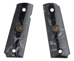 Pachmayr 62000 Custom Grip Black Simulated Pearl Panels for 1911 with Ambidextrous Safety