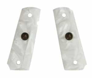 Pachmayr 62001 Custom Grip White Simulated Pearl Panels for 1911 with Ambidextrous Safety