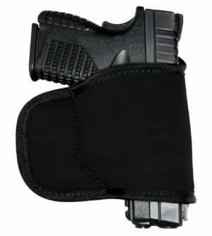 GrovTec US Inc GTHL15098BLK Multi-Fit  OWB Size 98 Black Suede Belt Loop Fits Small/Med Semi-Auto Right Hand