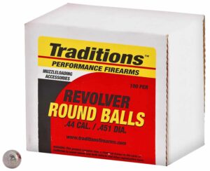 Traditions A1647 Revolver  44Cal Lead Ball 140gr 100/Box