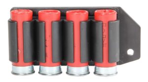 TacStar 1081168 SideSaddle  Rem 870/1100/1187 12 Gauge 4rd Black Polymer w/Aluminum Mounting Plate