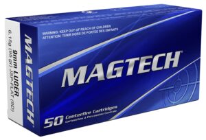 Magtech 9D Range/Training  9mmLuger 95gr Jacketed Soft Point Flat 50 Per Box/20 Case