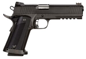 Rock Island 51679 Tac Ultra FSHC 9mm Luger Caliber with 5" Barrel, 17+1 Capacity, Overall Black Parkerized Finish Steel, Picatinny Rail/Beavertail Frame, Serrated Slide & Black G10 Grip