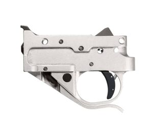 Timney Triggers 10221C16 Replacement Trigger  Single-Stage Curved Trigger with 2.75 lbs Draw Weight & Silver/Black Finish for Ruger 10/22