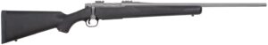 Mossberg 28006 Patriot  7mm-08 Rem 5+1 22" Stainless Cerakote Fluted Barrel, Stainless Cerakote Receiver Drilled & Tapped, Black Fixed Synthetic Stock, Right Hand