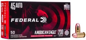 Federal AE45N1 American Eagle IRT  45ACP 230gr Total Metal Jacket 50 Per Box/20 Case