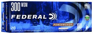 Federal 300WSMC Power-Shok  300WSM 180gr Jacketed Soft Point 20 Per Box/10 Case