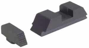 AmeriGlo GT504 Range Series Sight Set for Glock  Black Serrated Front-Black Rear