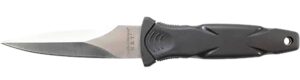 Smith & Wesson Knives SWHRT3 H.R.T.  3.50" Fixed Spear Point Plain Black TPR Handle Includes Sheath 7.5" OAL