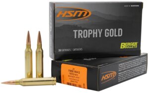 HSM 7MAG180VLD Trophy Gold Extended Range 7mm Rem Mag 180 gr Berger Hunting VLD Match 20 Per Box/ 20 Case