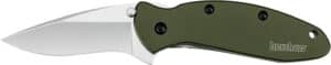 Kershaw 1620OL Scallion  2.40" Folding Drop Point Plain Bead Blasted 420HC SS Blade Olive Drab Anodized Aluminum Handle Includes Pocket Clip