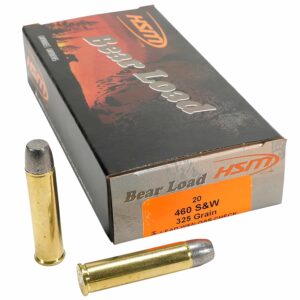 HSM 460SW4N Bear Load  460 S&W Mag 325 gr Wide Flat Nose 20 Per Box/ 25 Case