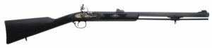 Traditions R3200850 Deerhunter  50 Cal 24" Flintlock Blued Black Synthetic Stock