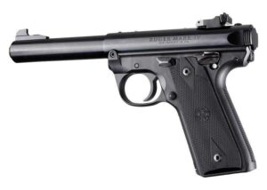 Ruger 22/45 MKIV Rubber Grip Panels Checkered W/Diamonds Black