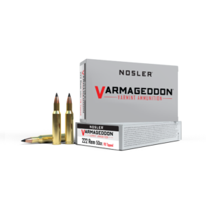 Nosler Varmageddon Rifle Ammunition .222 Rem 50gr VG FBT 3150 fps 20/ct