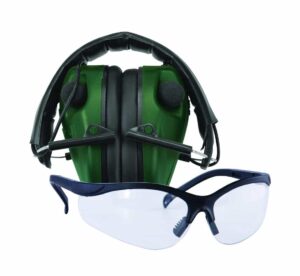 Caldwell E-MAX LoPro Electronic Muffs With Shooting Glasses