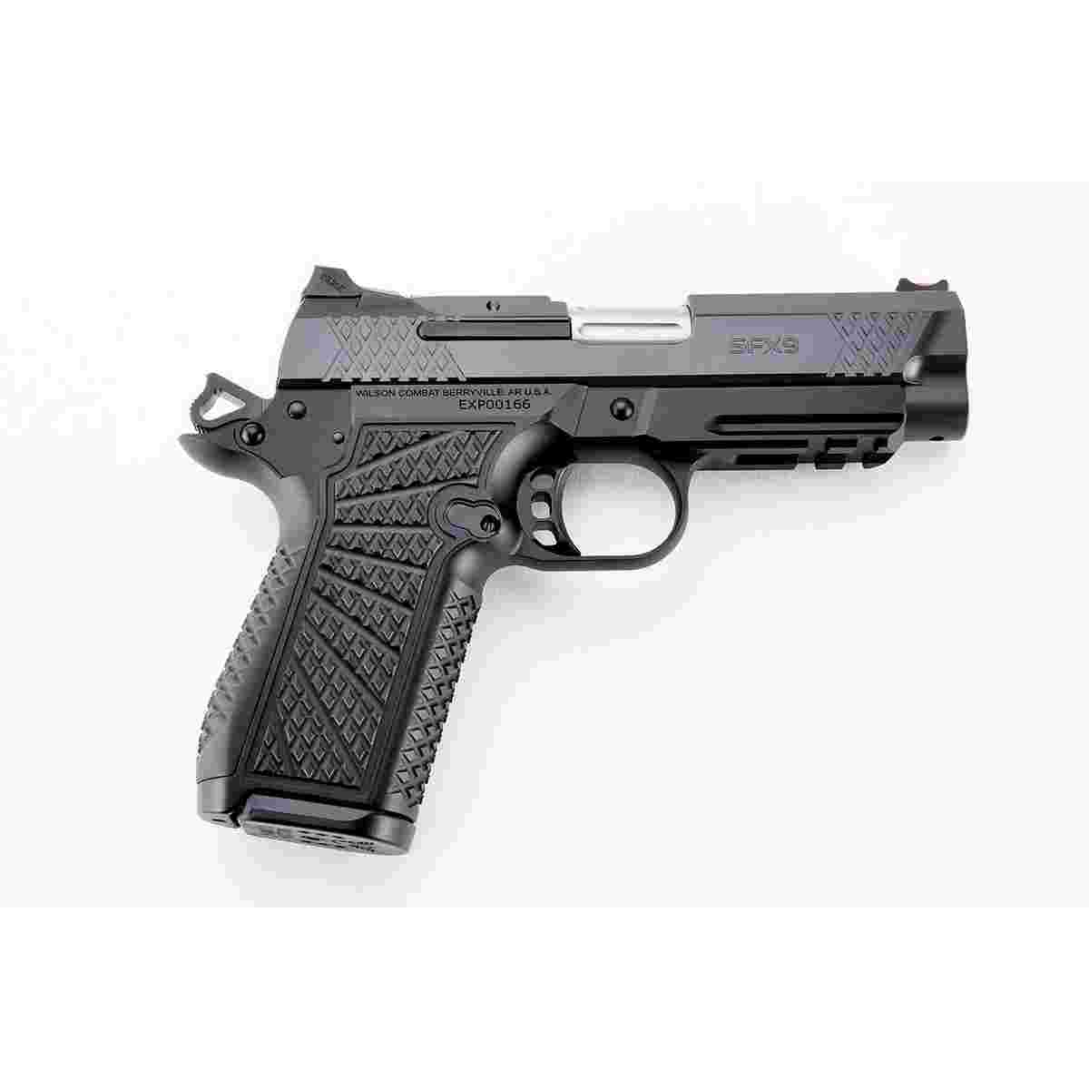 Wilson Combat SFX9 Double-Stack Compact Handgun 9mm Luger 15rd Magazines (2) 4" Barrel Black Lightrail Frame Ambidextrous Safety