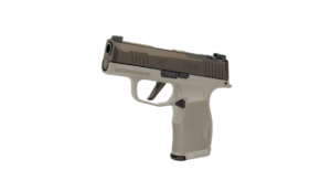 SIG SAUER P365X TWO TONE TAN 9MM PSTL 3.1" BBL 2-12RD MAGS, OPTC PLTE COVER