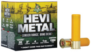 HEVI-Metal HS39004 HEVI-Metal Longer Range 20Gauge 3" 1oz 4Shot 25 Per Box/10 Case