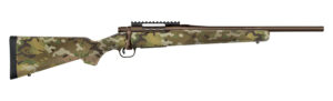 Mossberg 28276 Patriot  Compact 308 Win 5+1 18" Patriot Brown Cerakote Threaded Bull Barrel, Patriot Brown Cerakote Steel Receiver w/Picatinny Rail, MultiCam Fixed Synthetic Stock