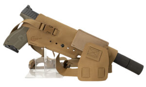 Cole-tac VWX103 Varmint Wrangler XL Pistol Holder Chest Coyote Brown Right Hand