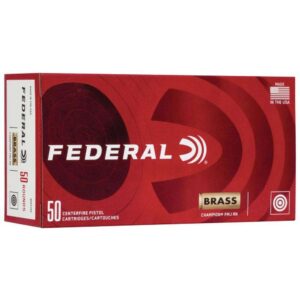 FEDERAL 10MM AUTO 180GR FMJ CHAMPION BRASS 50 RD/BX 20 BX/CS