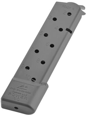 CMC Products 16150C Power Mag  10rd 45 ACP Fits 1911 Government Black Stainless Steel