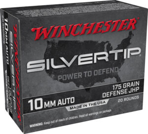 Winchester Ammo W10MMST Super X  10mmAuto 175gr Silvertip Jacket Hollow Point 20 Per Box/10 Case