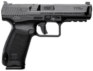 Canik HG4865N TP9 SF Full Size 9mm Luger 18+1 4.46" Black Nitride Match Grade Barrel, Black Cerakote Serrated Steel Slide & Polymer Frame w/Picatinny Rail, Black Interchangeable Backstrap Grip