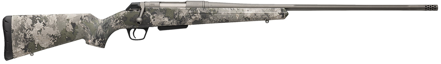 Winchester Repeating Arms 535800289 XPR Extreme 6.5 Creedmoor 3+1 22" Tungsten Cerakote Fluted Threaded Barrel & Drilled & Tapped Steel Receiver, Fixed TrueTimber VSX Synthetic Stock