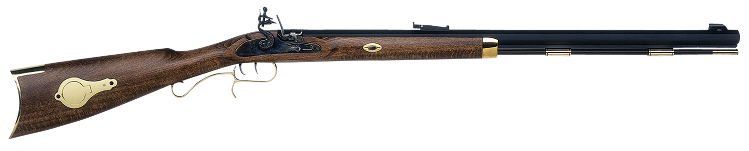 Traditions R2390801 Hawken Woodsman 50 Cal Flintlock 28" Octagonal, Blued Barrel/Rec, Hardwood Stock, Double Set Triggers, Brass Accents, Adjustable Sight