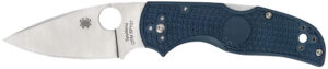 Spyderco C41PCBL5 Native 5 Lightweight 2.95" Folding Spear Point Plain CPM SPY27 SS Blade Cobalt Blue FRN Handle Includes Pocket Clip