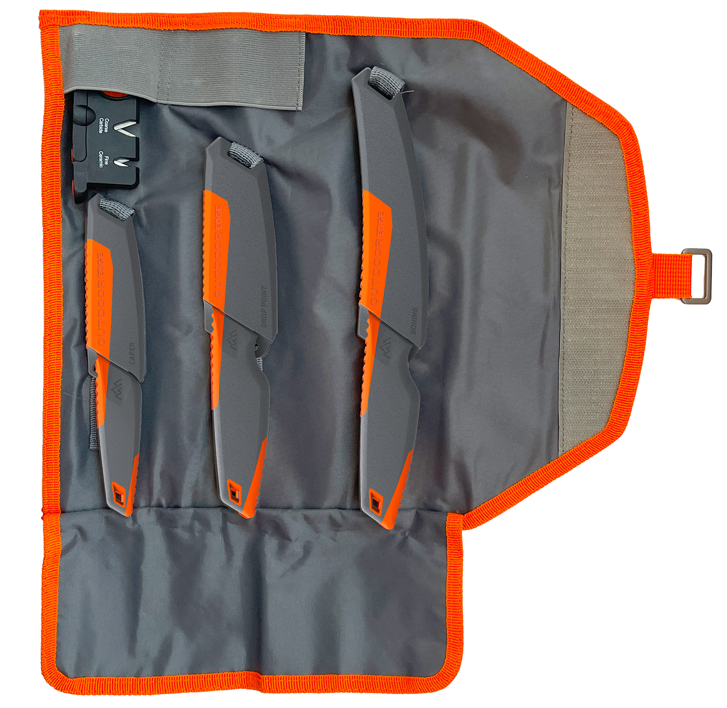 Outdoor Edge VNTX4C Vantex 3.50"/3"/5" Drop Point/Caping/Boning 7Cr17MoV SS Blade Glass-Filled Nylon Handle 4 Pieces