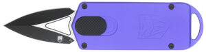 CobraTec Knives CTASPPUR ASP  1.94" OTF Dagger Plain D2 Steel Blade, 3.31" Purple Aluminum Handle