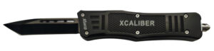 Xcaliber Knife Company  45 ACP  3.25" OTF Tanto Plain Black 440C SS Blade, 4.64" Steel Handle