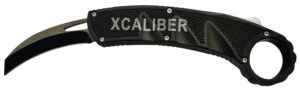Xcaliber Knife Company  Karambit  3" OTF Reverse Tanto Plain Black 440C SS Blade, 5.75" Aluminum Handle