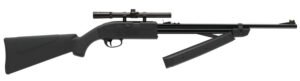 Crosman CLGY1000KT Legacy 1000 Air Rifle Pump 177 Black Rifled Steel Barrel, Black Receiver, Black Fixed All Weather Stock, Crossbolt Safety, Includes 4x15mm Scope