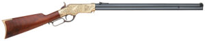 Taylors & Company 550295 1860 Brass Engraved 45 Colt (LC) 13+1 24.25" Blued Octagon Barrel, Brass Engraved/ Brass Receiver, Walnut/ Wood Stock, Right Hand