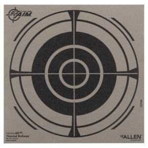 Allen 15794 Thermal Target  Bullseye Hanging Paper 8" x 8" Black/Gray