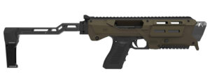 Meta Tactical Llc MX1-PS-GR MX-1 Conversion Kit Compatible w/Glock, OD Green Aluminum Frame w/M-LOK & Picatinny Rail, Black Polymer Folding Stabilizer