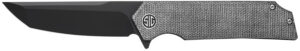 Sig Sauer Knives VA9BB Validus  3.78" Folding Drop Point Plain Black PVD M390 Steel Blade, 4.76" Black Textured G10 Handle